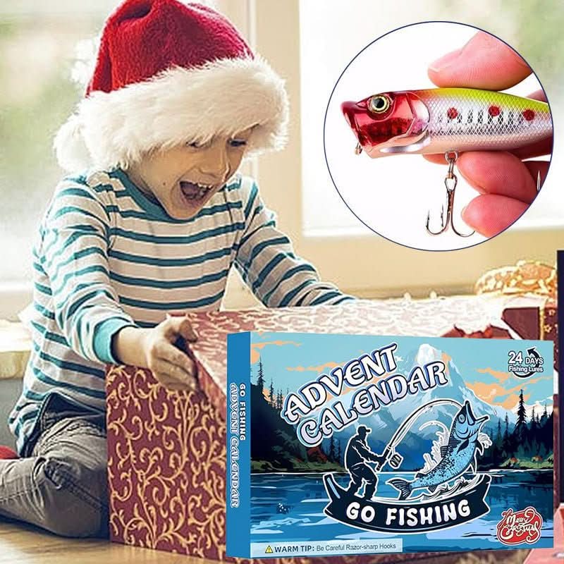 Calendrier de l'Avent pêche – Set d'appâts 24 pièces avec accessoires de pêche polyvalents