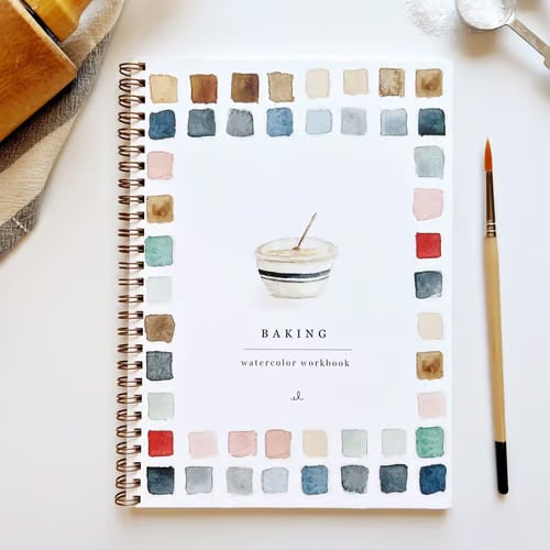 Aquarell Workbook für Anfänger mit Schritt-für-Schritt-Anleitung und Farbset 4