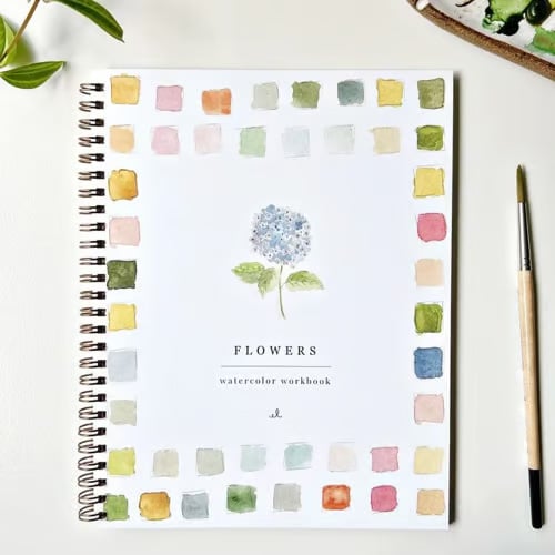Aquarell Workbook für Anfänger mit Schritt-für-Schritt-Anleitung und Farbset 5