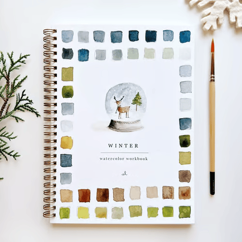Aquarell Workbook für Anfänger mit Schritt-für-Schritt-Anleitung und Farbset 9