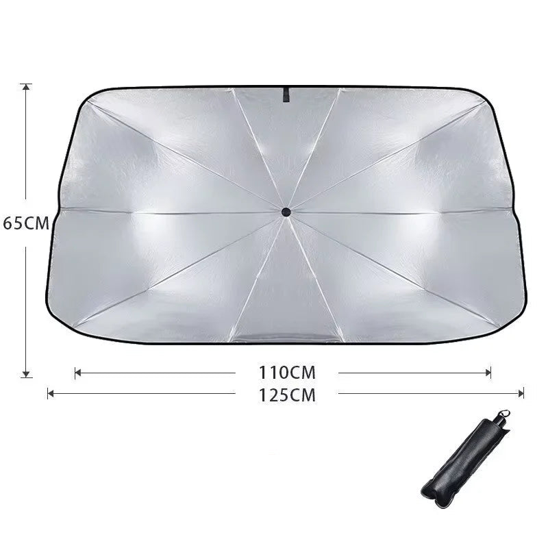 Auto-Sonnenschutz für das Auto – Einziehbarer UV-Schutz und Wärmeisolierung, 65x125 cm oder 80x140 cm 6