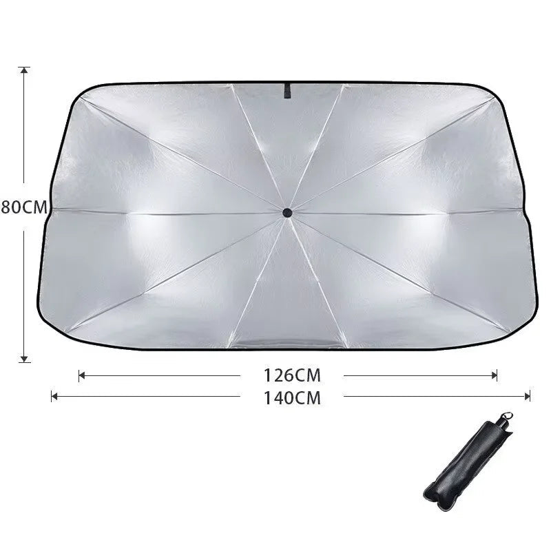 Auto-Sonnenschutz für das Auto – Einziehbarer UV-Schutz und Wärmeisolierung, 65x125 cm oder 80x140 cm 7