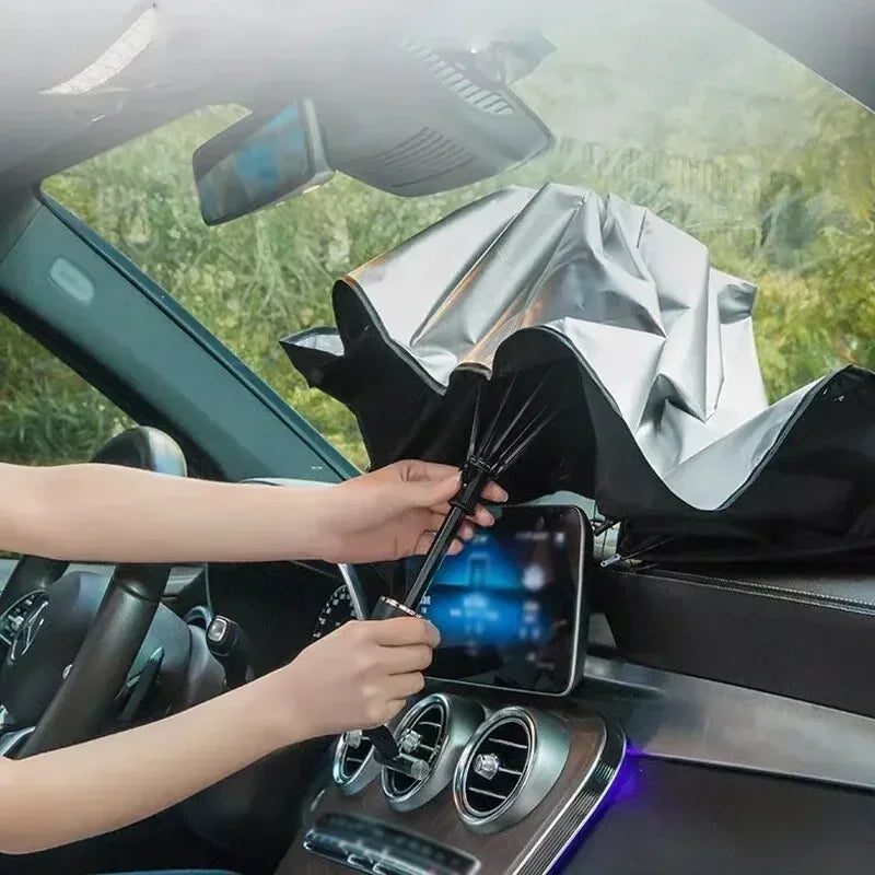 Auto-Sonnenschutz für das Auto, UV-Schutz für Frontscheibe und Seitenfenster, langlebig und universell 4