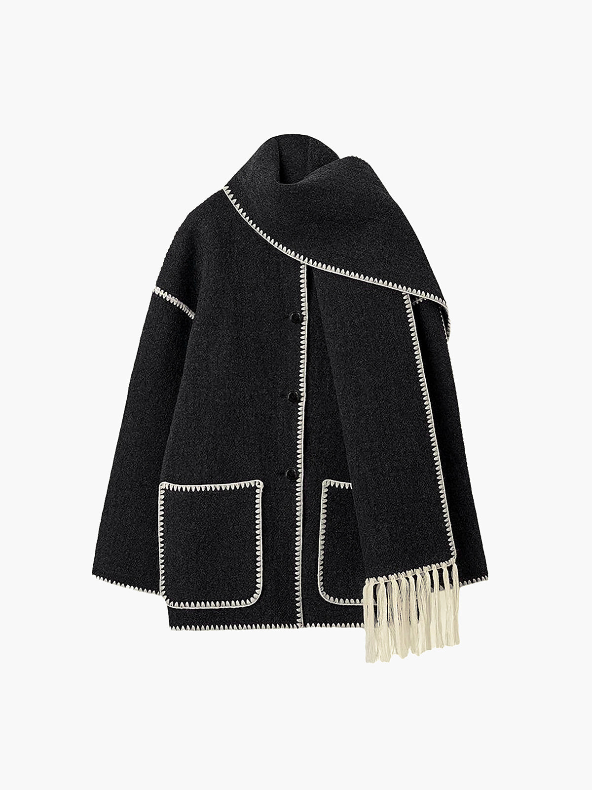Bolendo Jessica- Stylischer warmer Schal-Mantel