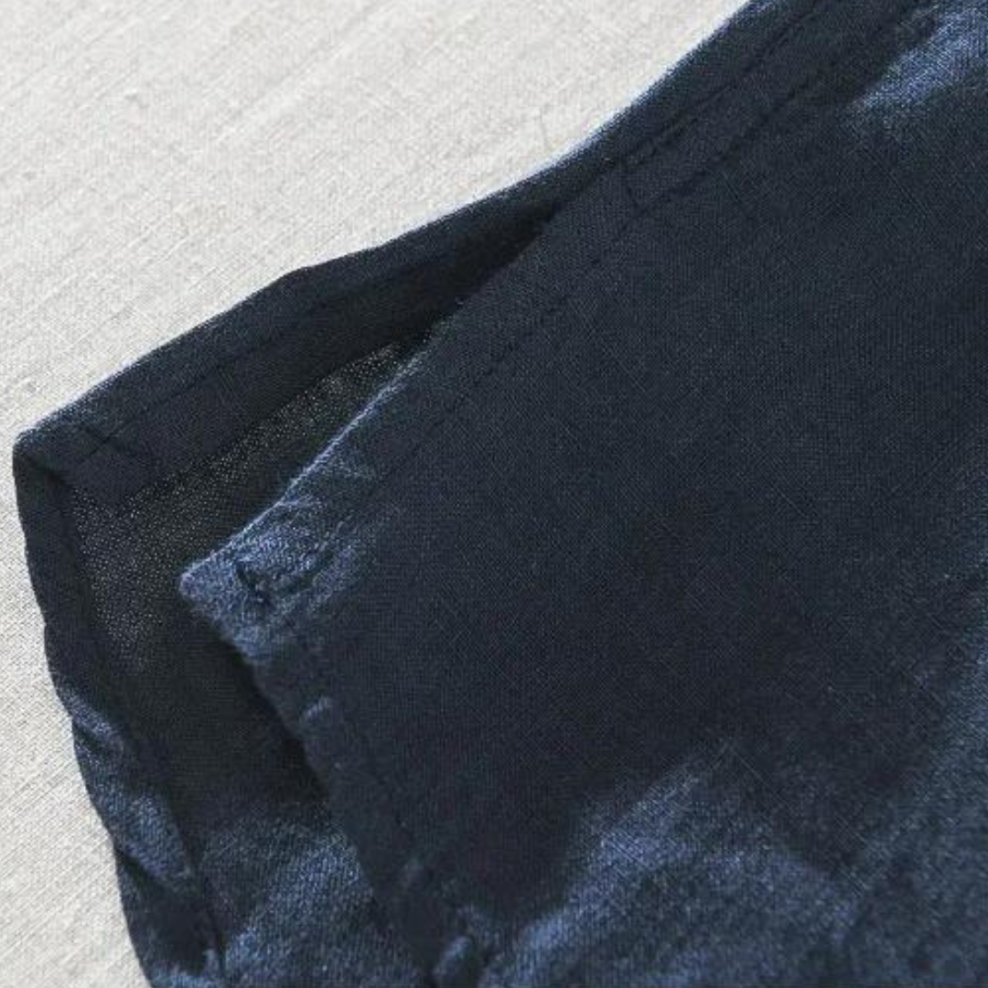 Sorrento Leinen-Popover - Atmungsaktiv & leicht - Luxuriöses Slim Fit Hemd