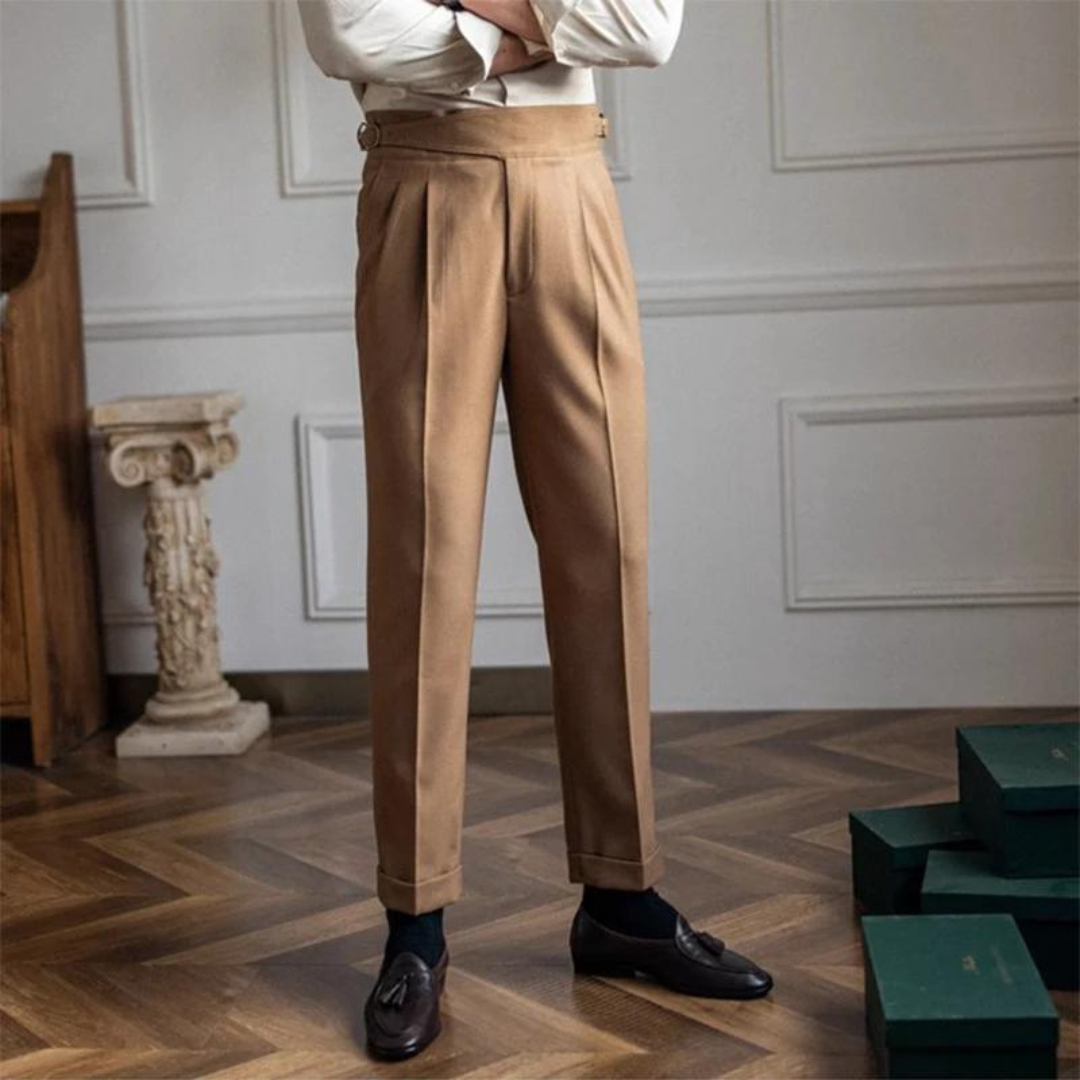 Pantalon plissé Meraner | Coupe droite confortable et à la mode