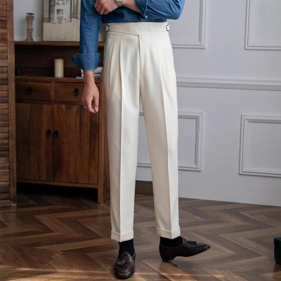 Pantalon plissé Meraner | Coupe droite confortable et à la mode