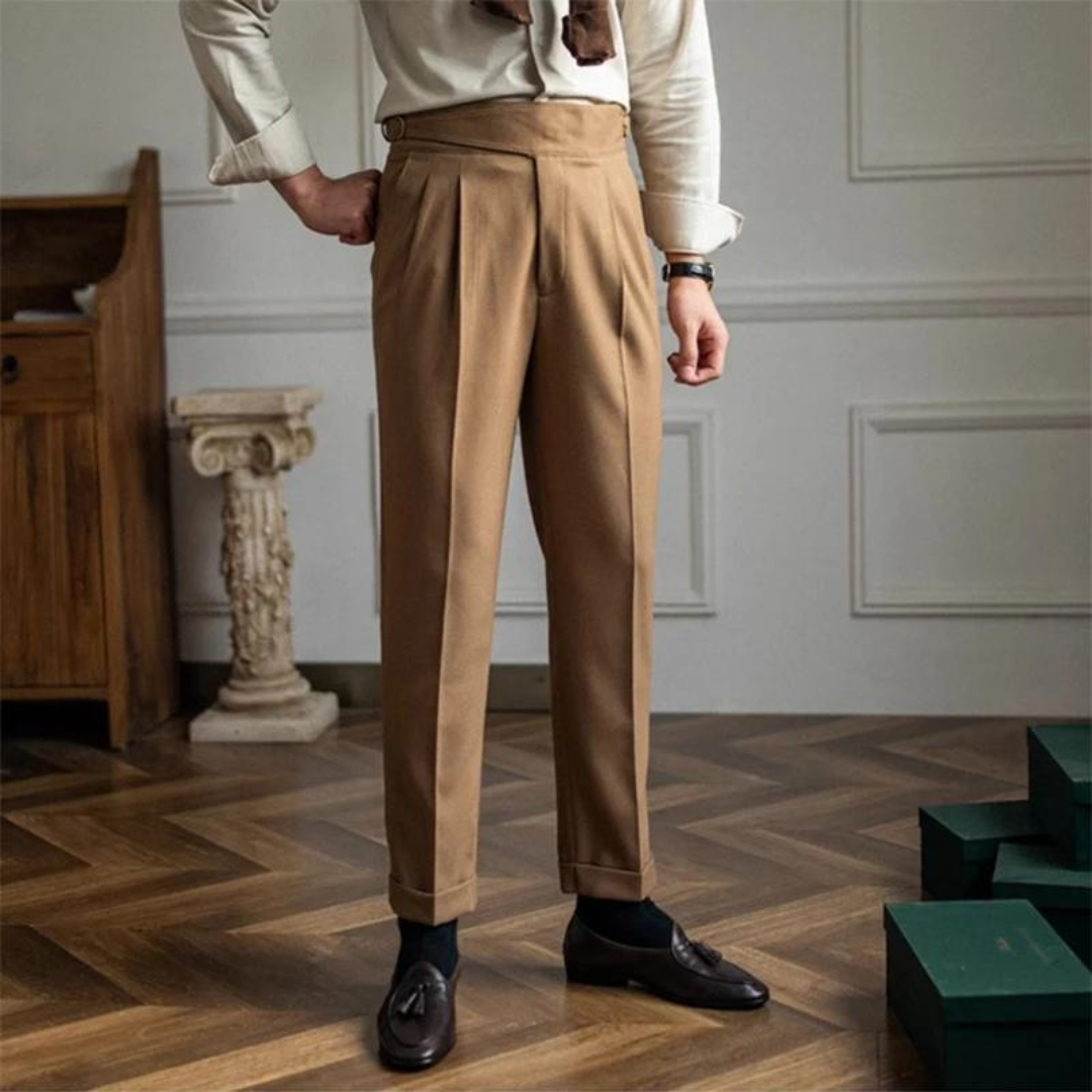 Pantalon plissé Meraner | Coupe droite confortable et à la mode