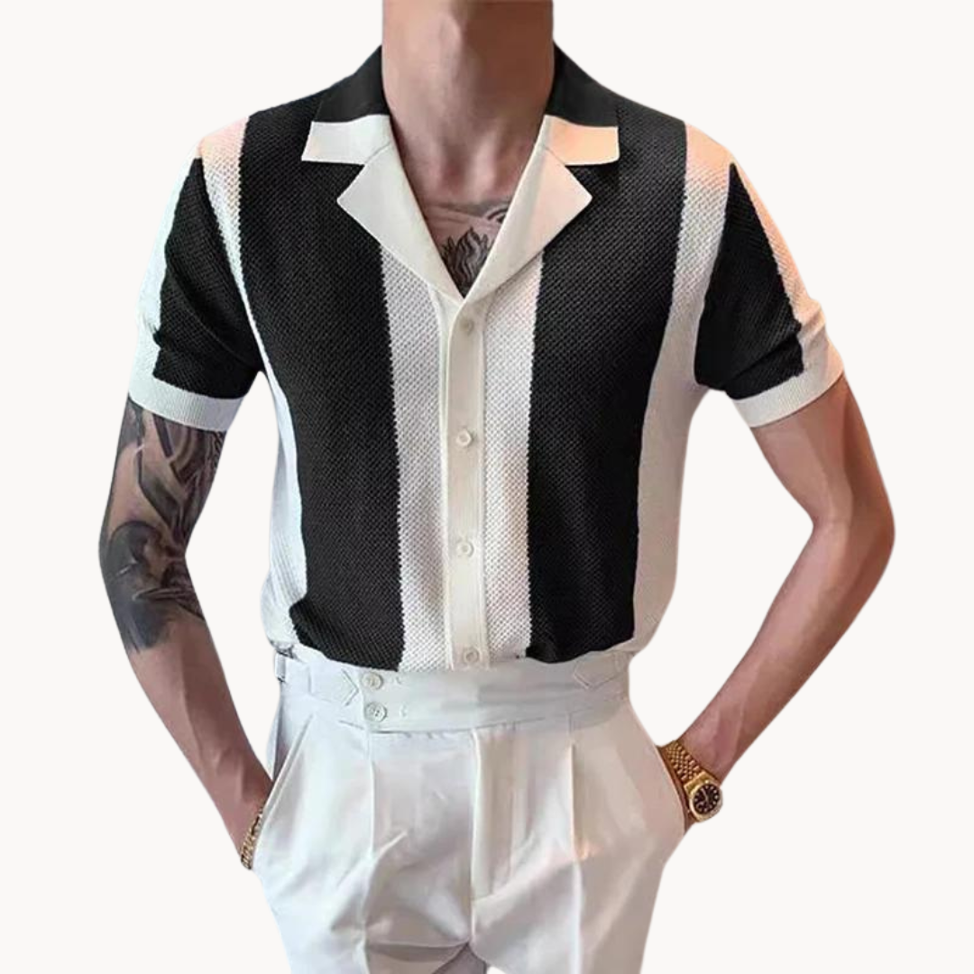 Mariner Stripe Strikket Skjorte | Luftig og tidløs sommerlook