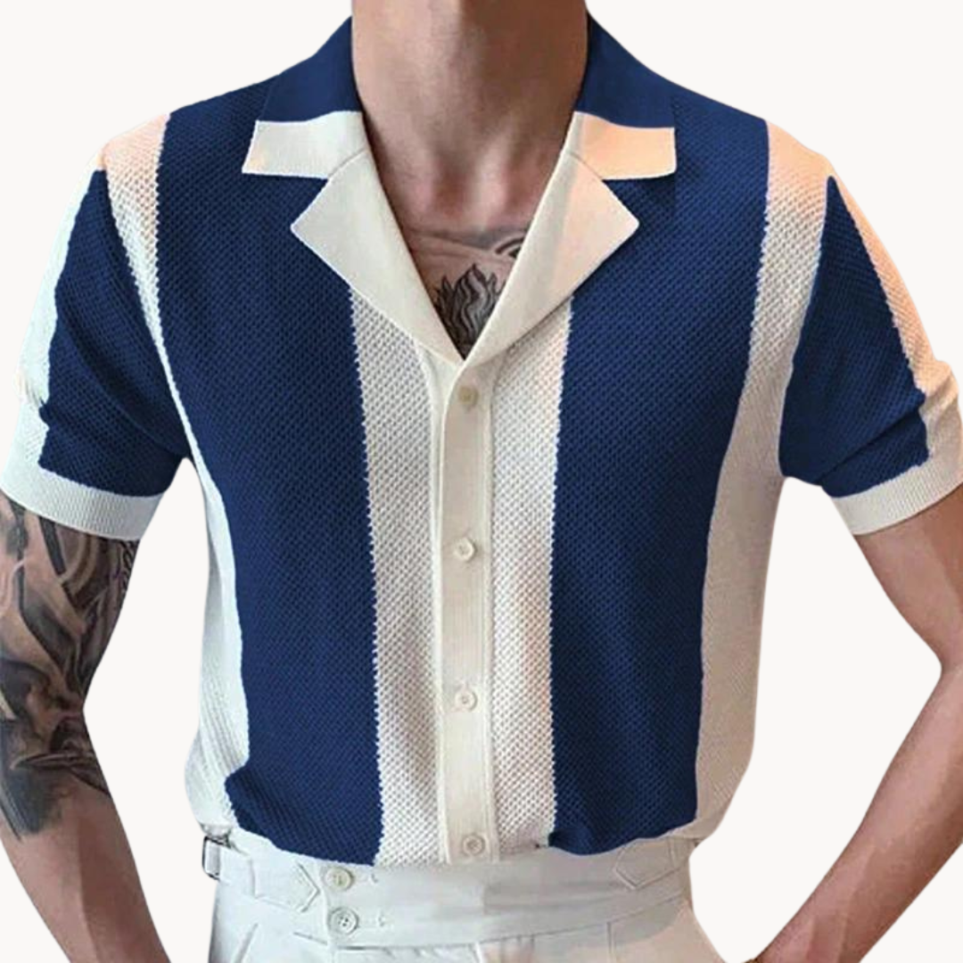 Mariner Stripe Strikket Skjorte | Luftig og tidløs sommerlook