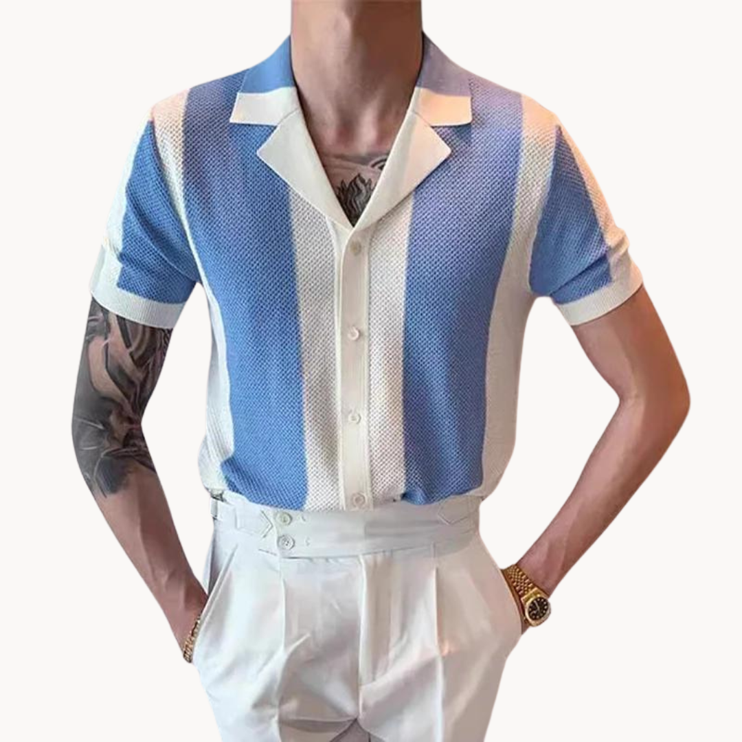 Mariner Stripe Strikket Skjorte | Luftig og tidløs sommerlook