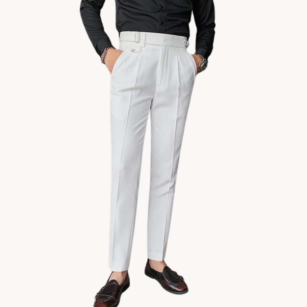 Marcello Plissee-Hose | Britischer Vintage-Stil und bequeme Passform