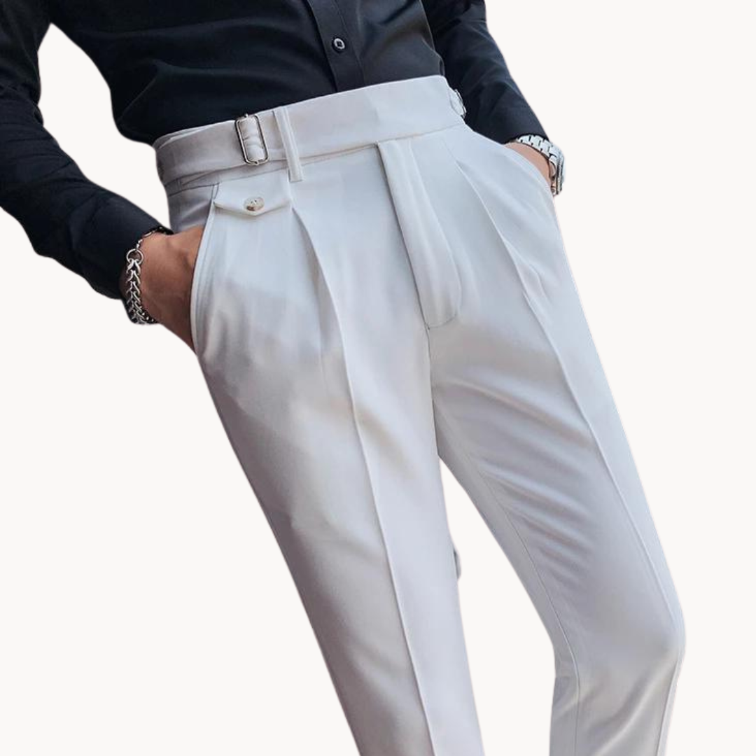 Marcello Plissee-Hose | Britischer Vintage-Stil und bequeme Passform