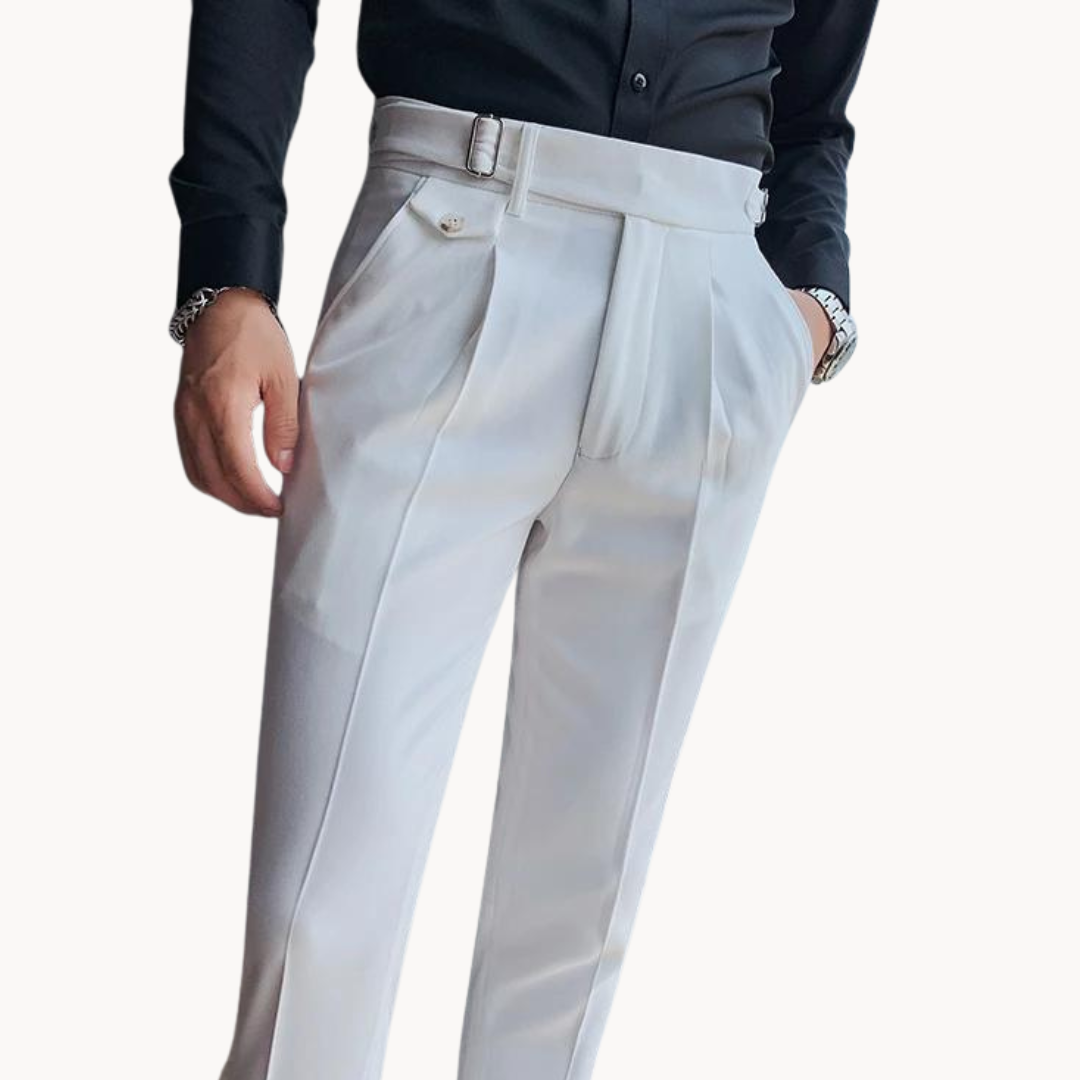 Marcello Plissee-Hose | Britischer Vintage-Stil und bequeme Passform
