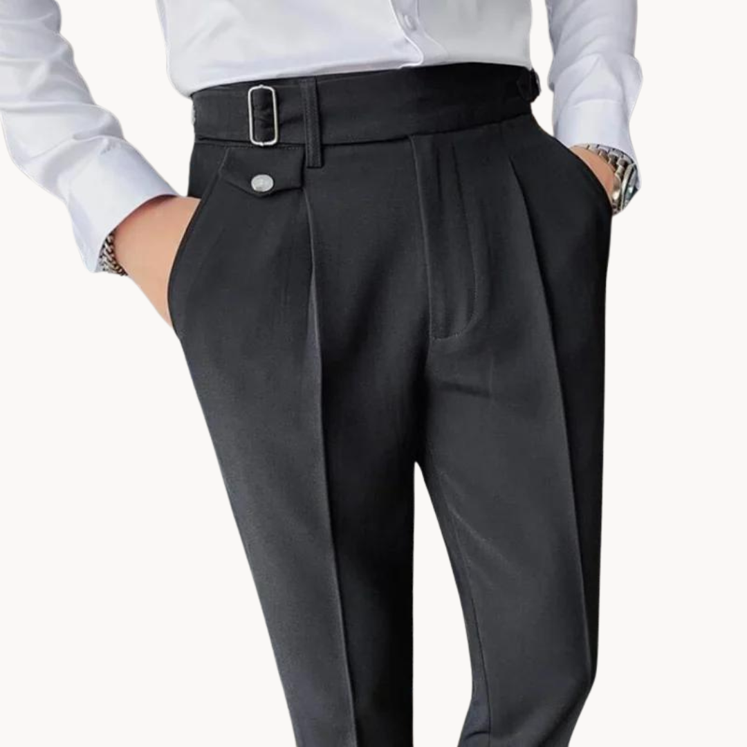 Marcello Plissee-Hose | Britischer Vintage-Stil und bequeme Passform