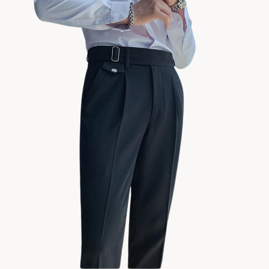 Marcello Plissee-Hose | Britischer Vintage-Stil und bequeme Passform