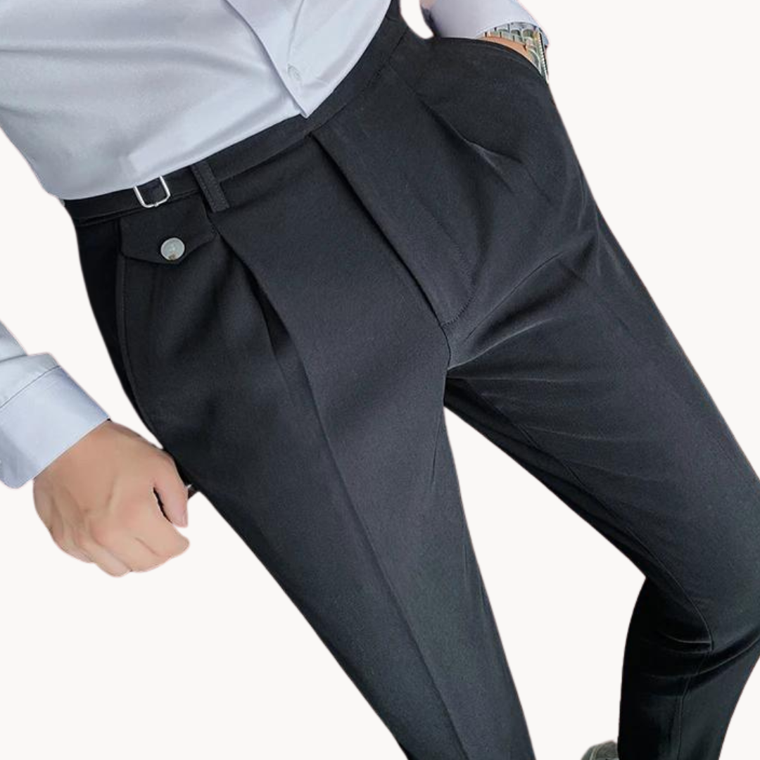 Marcello Plissee-Hose | Britischer Vintage-Stil und bequeme Passform