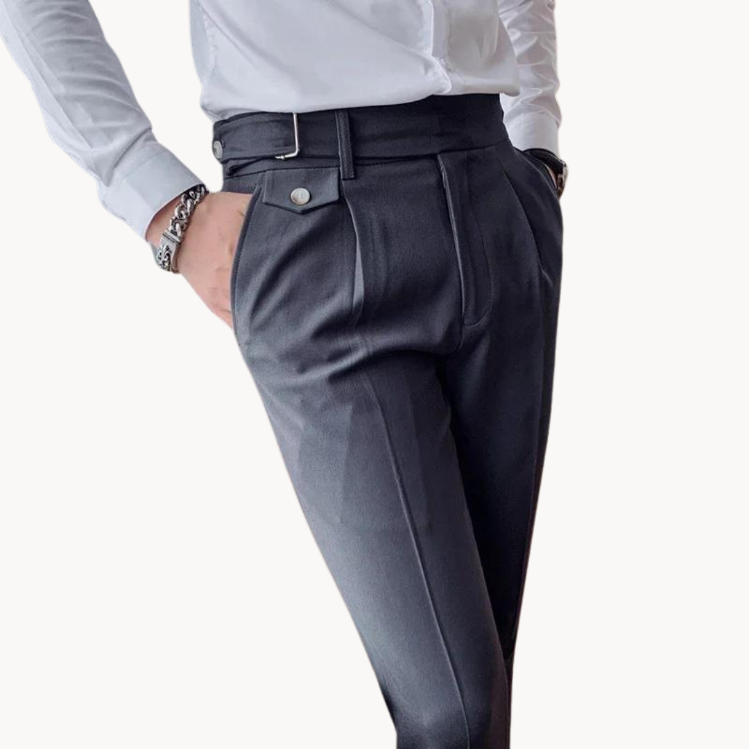 Marcello Plissee-Hose | Britischer Vintage-Stil und bequeme Passform
