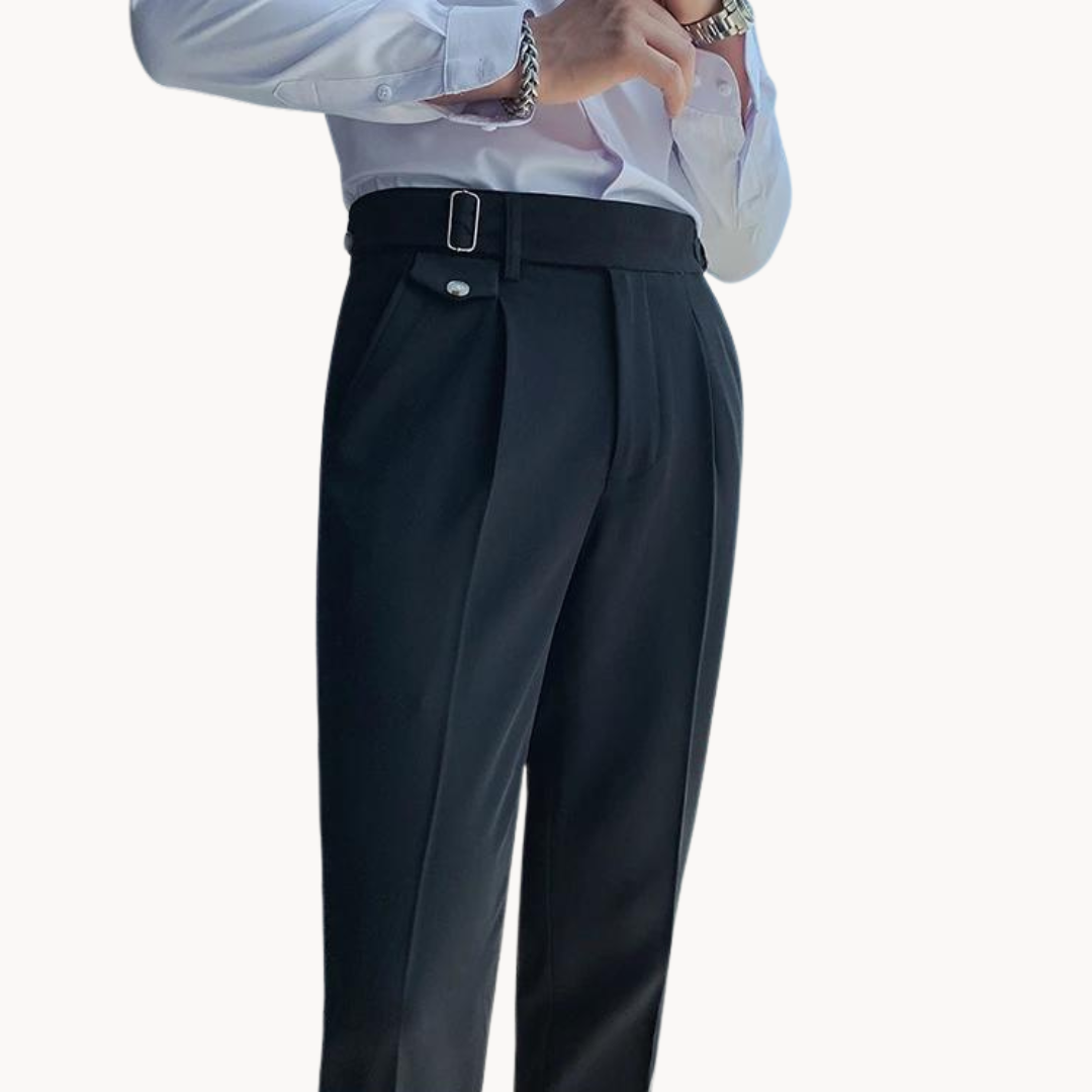 Marcello Plissee-Hose | Britischer Vintage-Stil und bequeme Passform