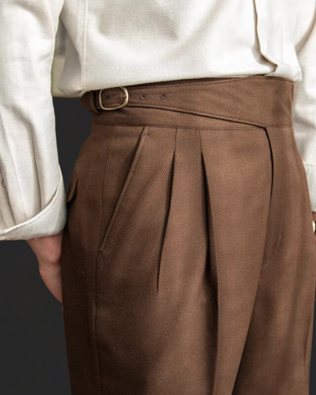Pantalon plissé Meraner | Coupe droite confortable et à la mode