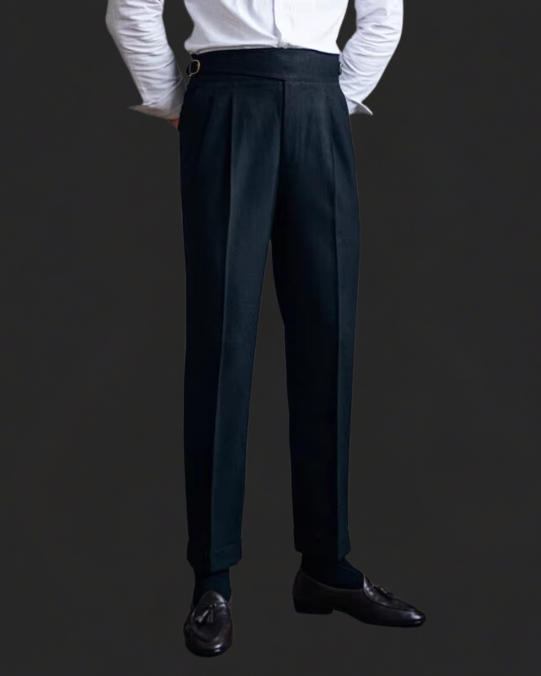 Pantalon plissé Meraner | Coupe droite confortable et à la mode