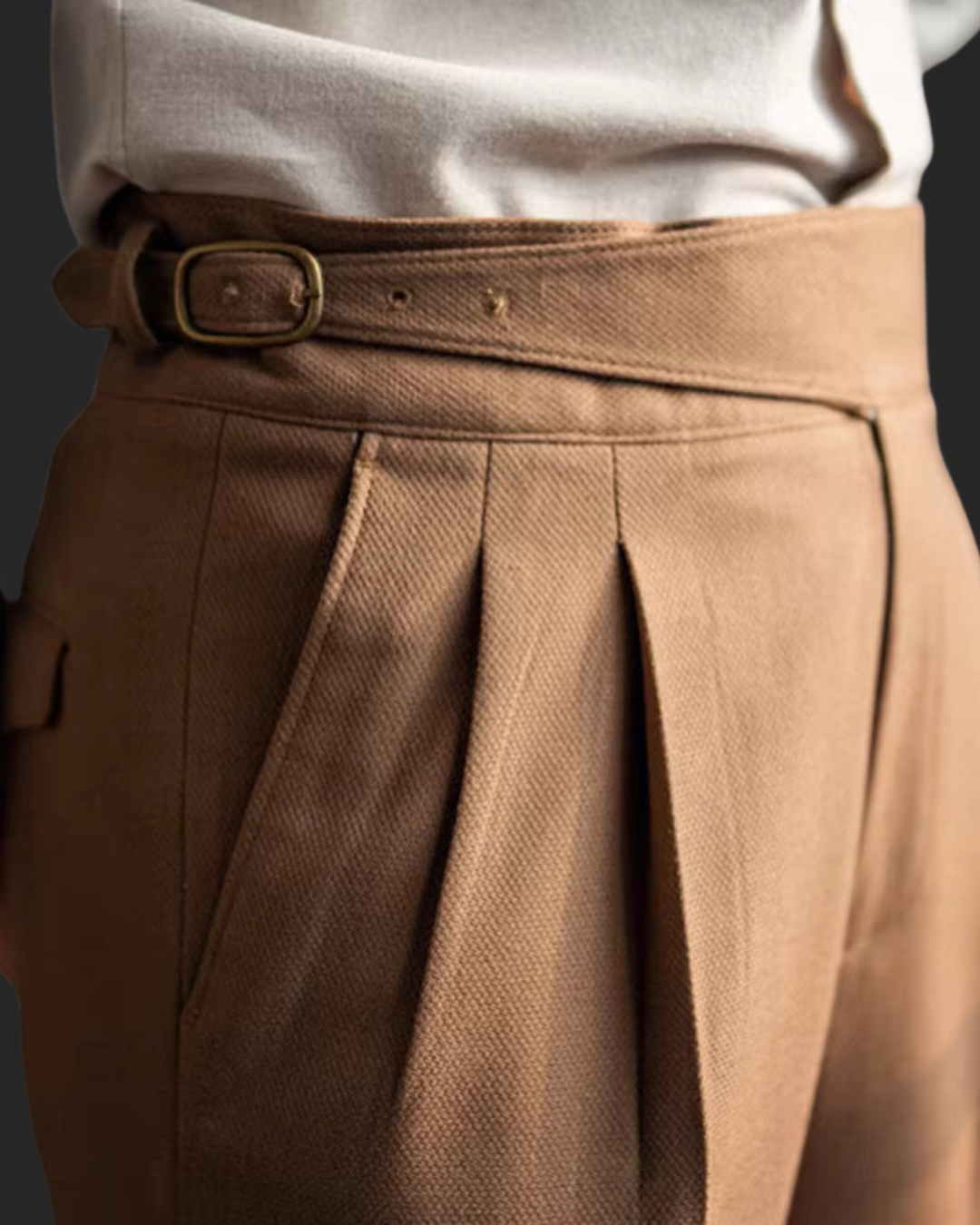 Pantalon plissé Meraner | Coupe droite confortable et à la mode