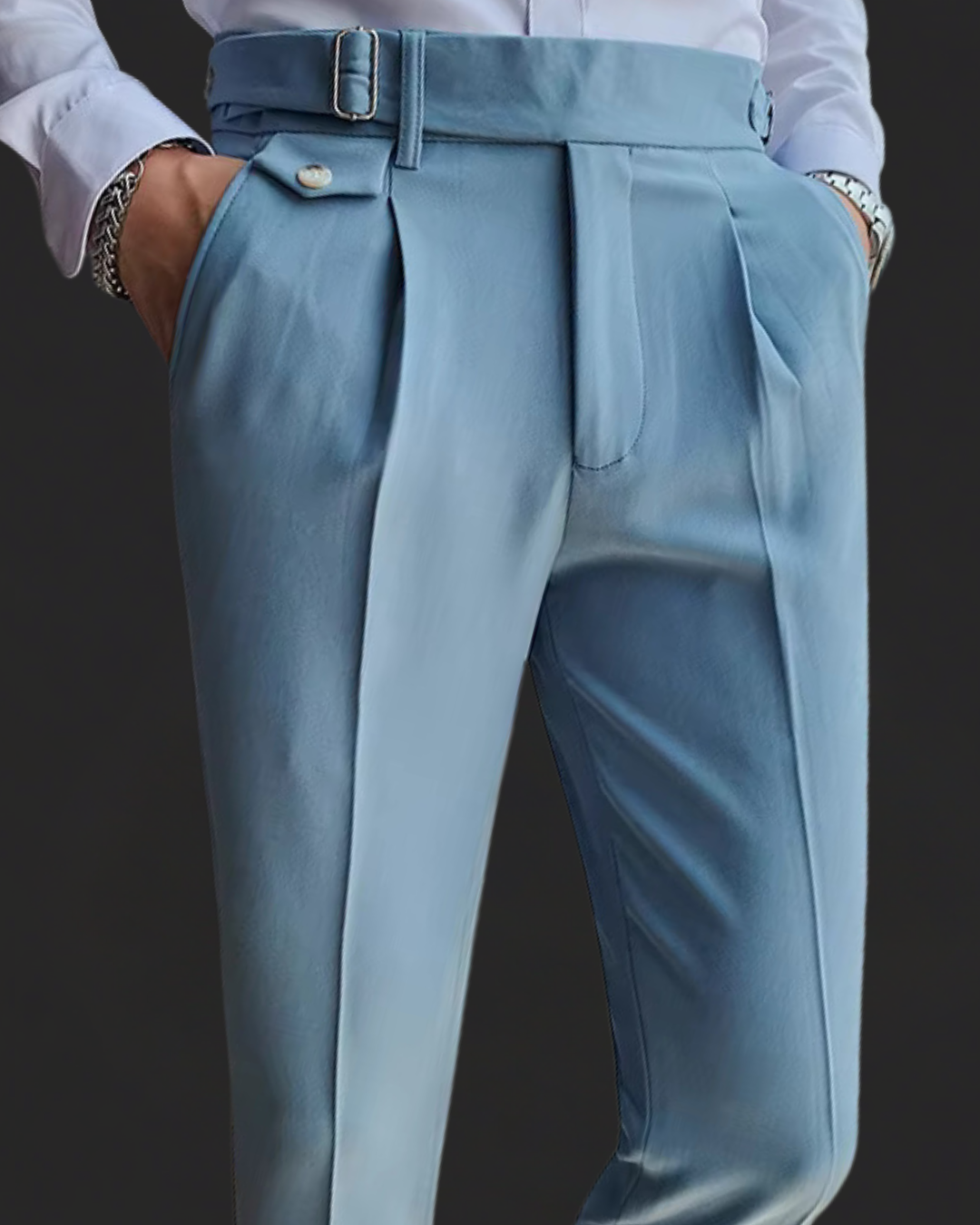 Marcello Plissee-Hose | Britischer Vintage-Stil und bequeme Passform