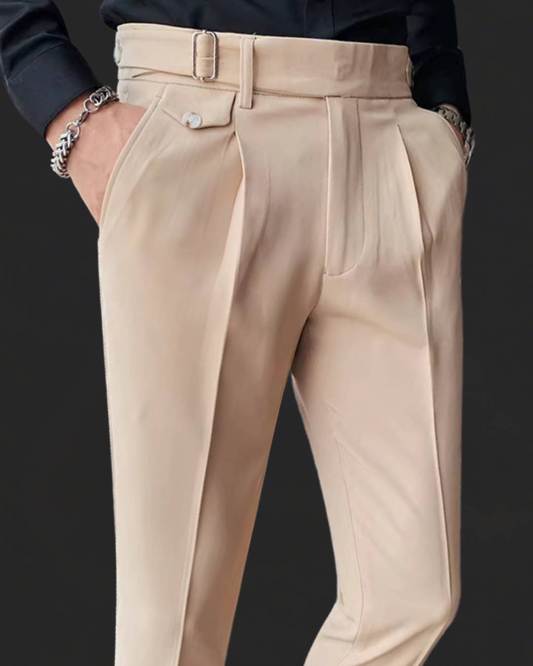 Marcello Plissee-Hose | Britischer Vintage-Stil und bequeme Passform