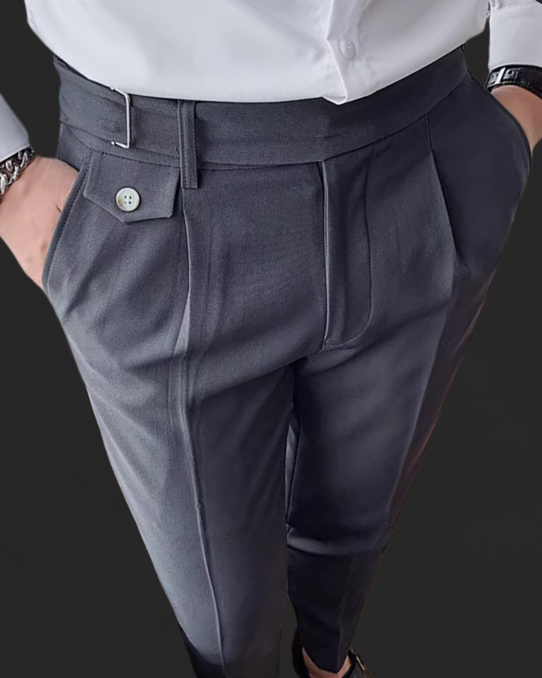 Marcello Plissee-Hose | Britischer Vintage-Stil und bequeme Passform