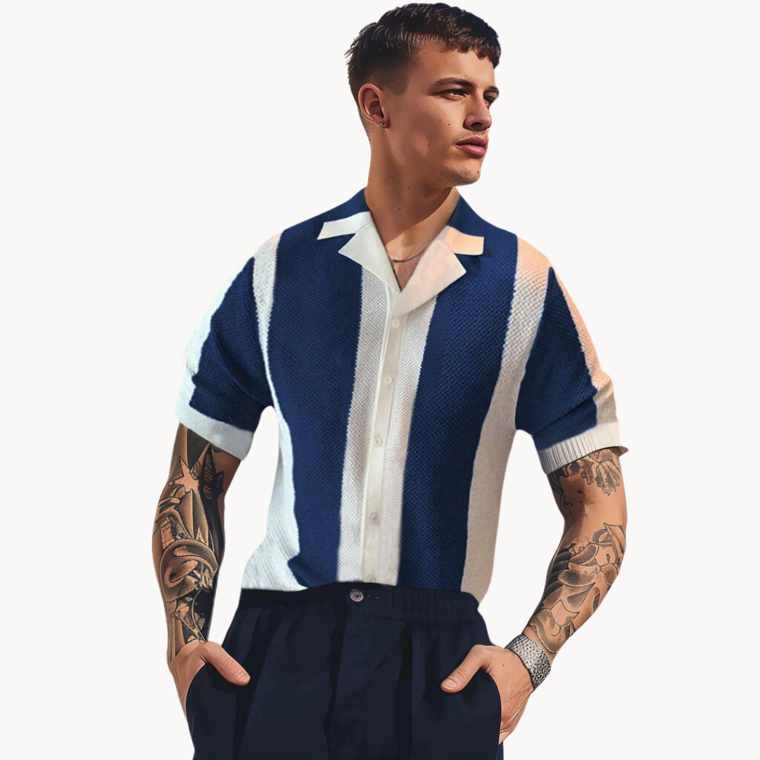 Mariner Stripe Strikket Skjorte | Luftig og tidløs sommerlook
