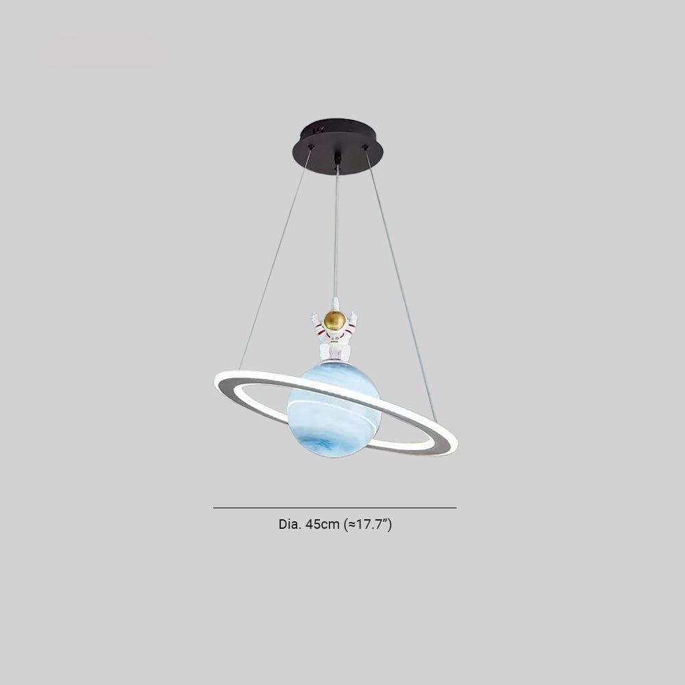 StarLite – dětský pokoj LED závěsné svítidlo motiv planet – modrá a oranžová
