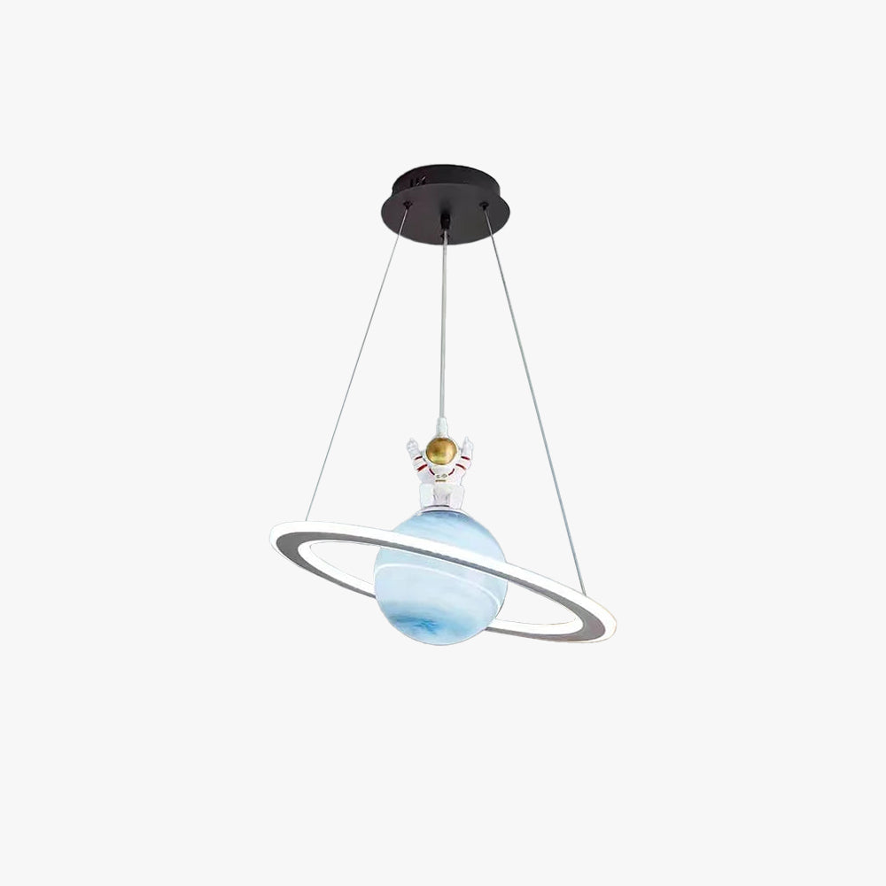 StarLite – dětský pokoj LED závěsné svítidlo motiv planet – modrá a oranžová