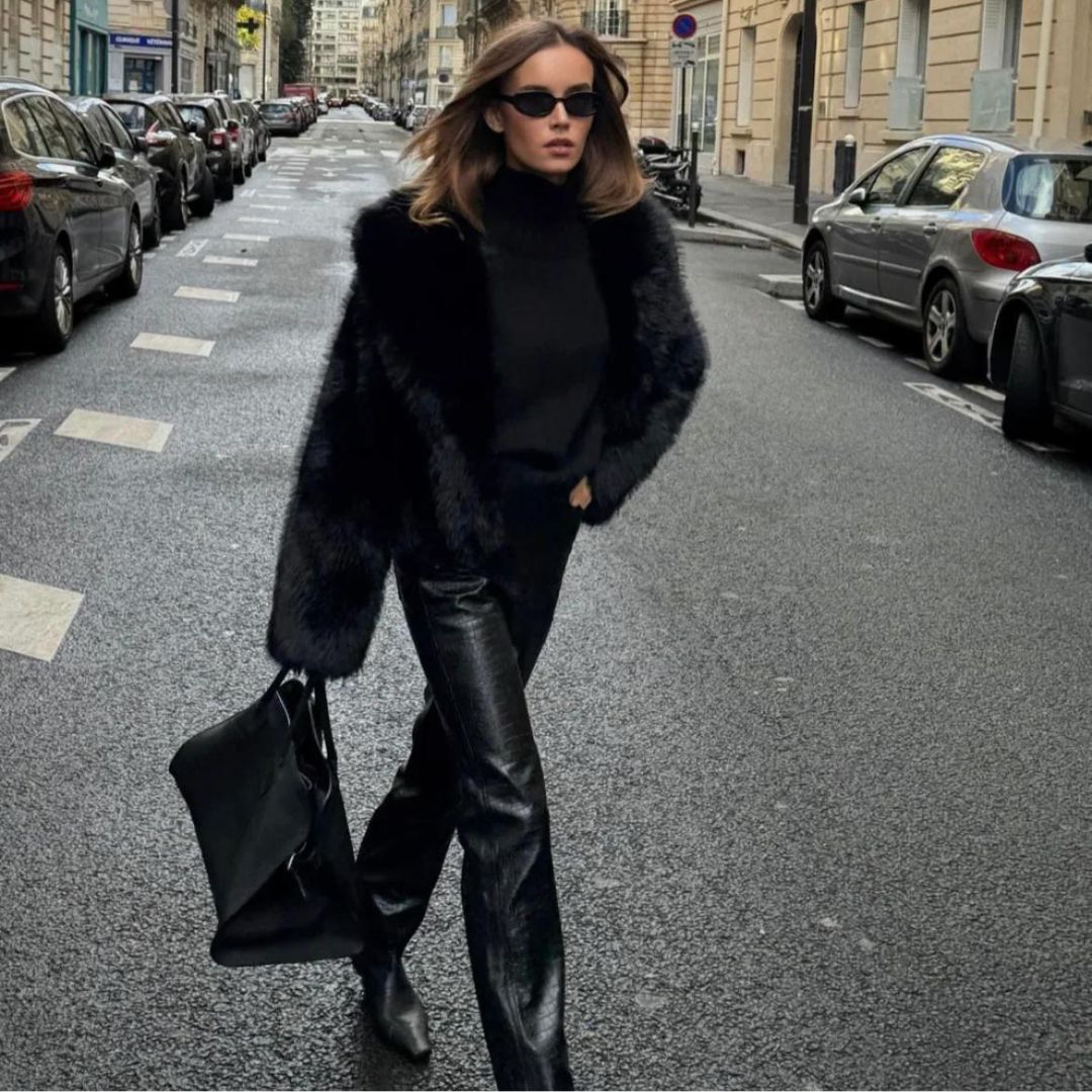 Umila bunda - Luxusní krátká dámská bunda z měkkého umělého kožíšku