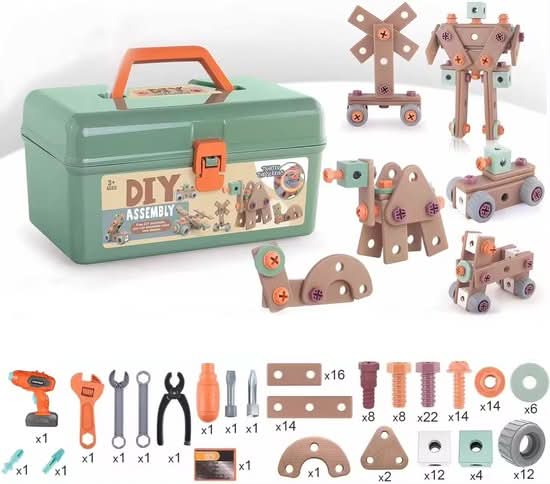BUILDMASTER – 100-teiliges Werkzeugset für kreative Kinder ab 3 Jahren 2