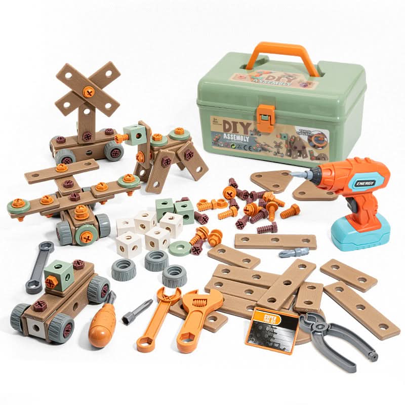 BUILDMASTER – 100-teiliges Werkzeugset für kreative Kinder ab 3 Jahren 5