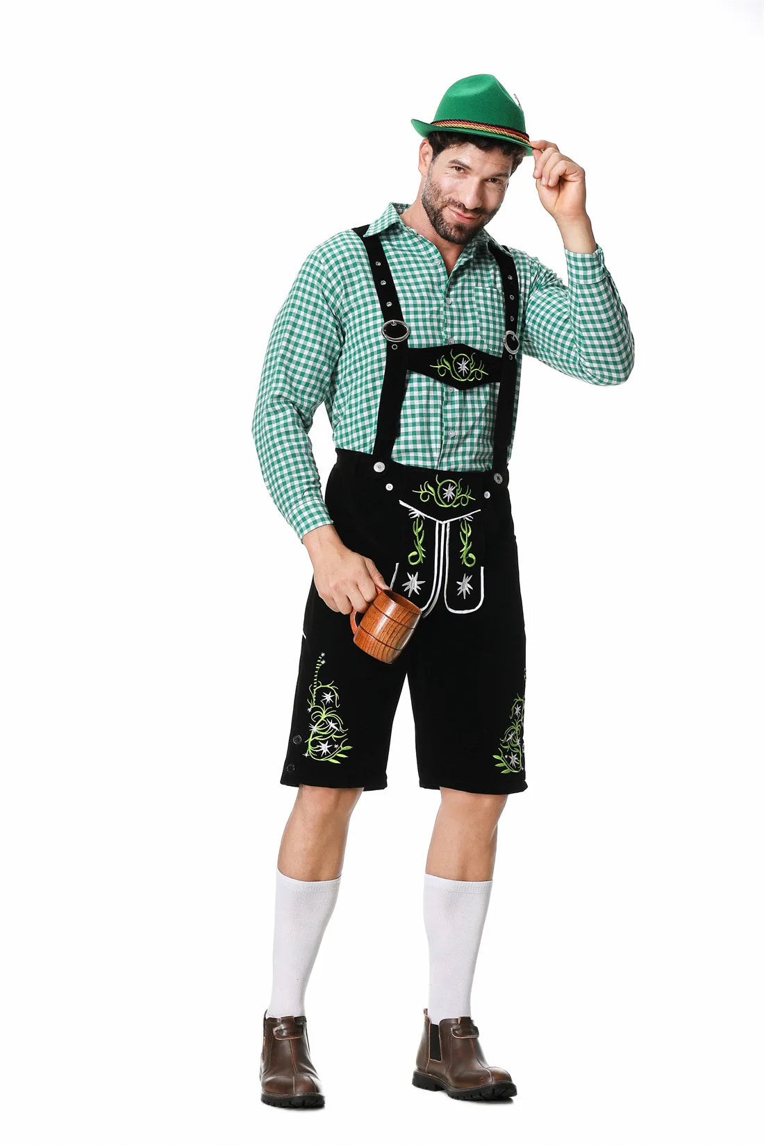 Bolendo Axely - bavorské tradiční zelené oblečení na Oktoberfest pro muže