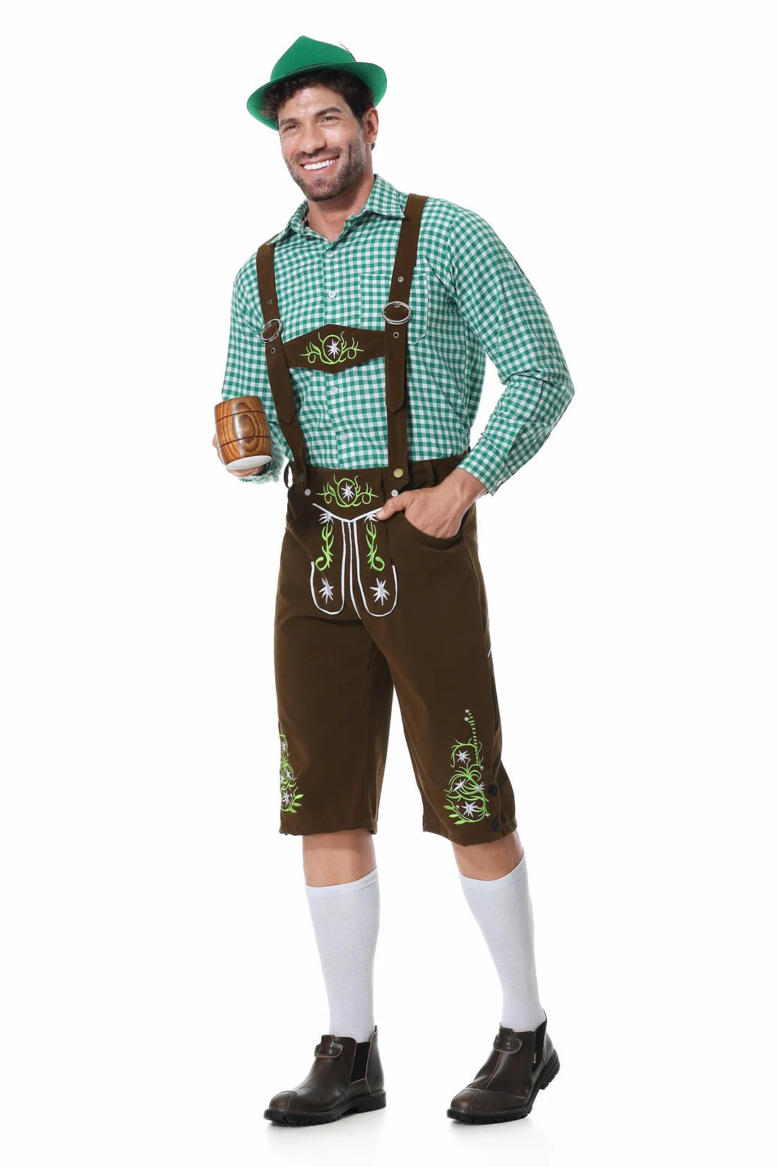 Bolendo Axely - bavorské tradiční zelené oblečení na Oktoberfest pro muže