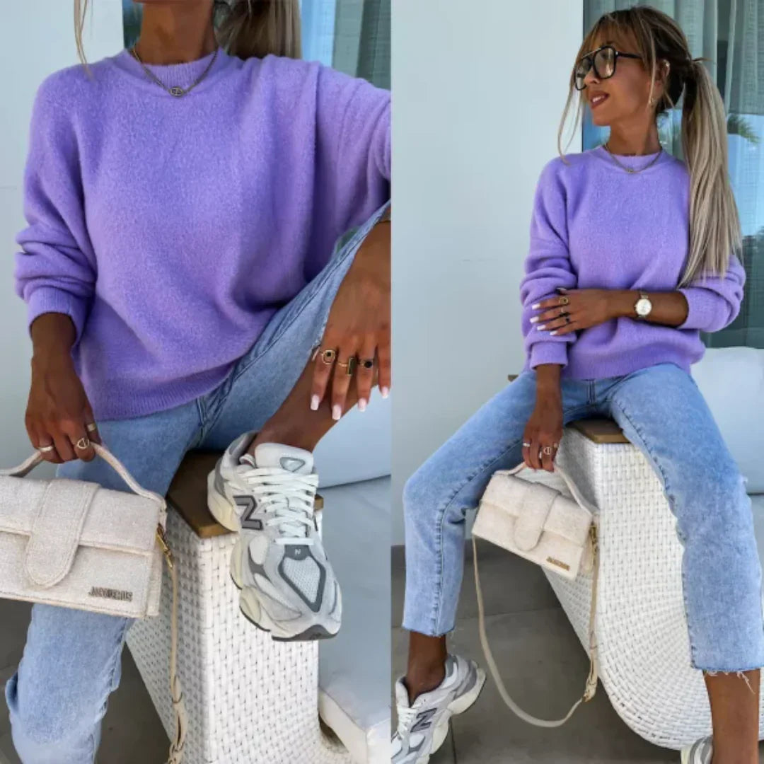 Bolendo Felpa Aletta con Scollo a Girocollo