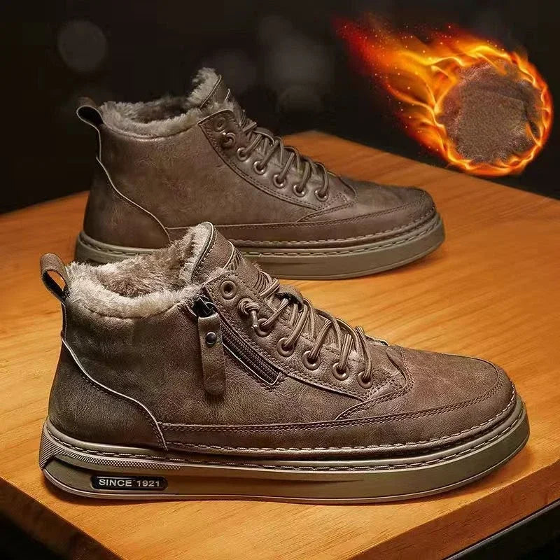 Berg – Herren Schneestiefel warmes Baumwollfutter mit Anti-Rutsch-Sohle