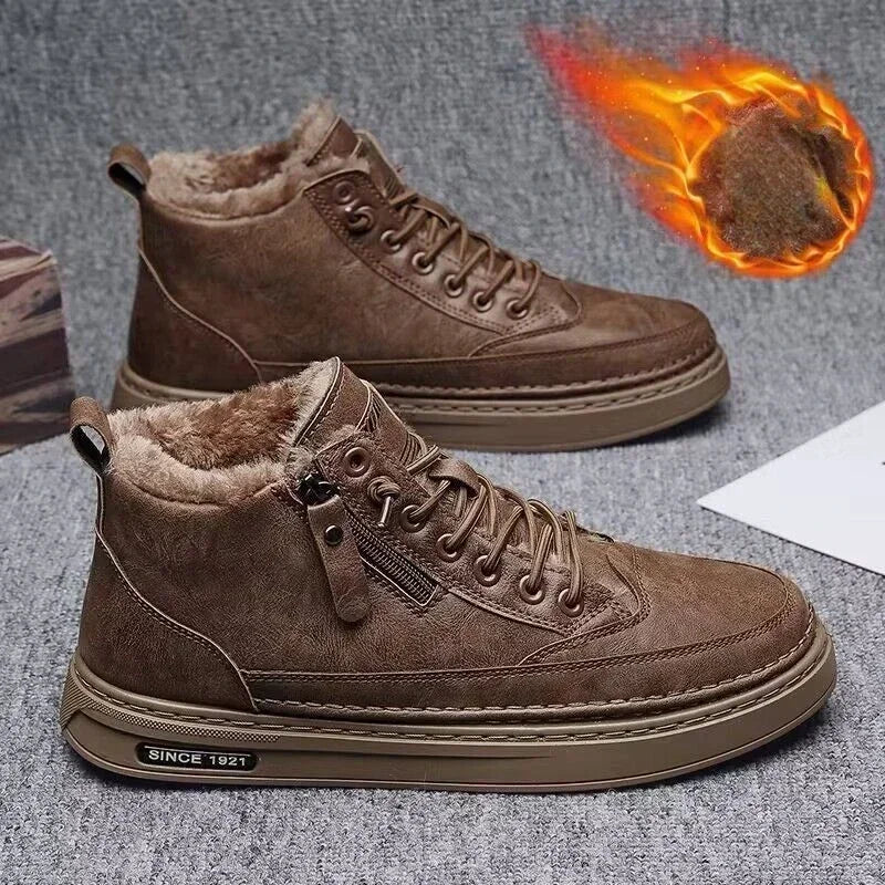 Berg – Herren Schneestiefel warmes Baumwollfutter mit Anti-Rutsch-Sohle