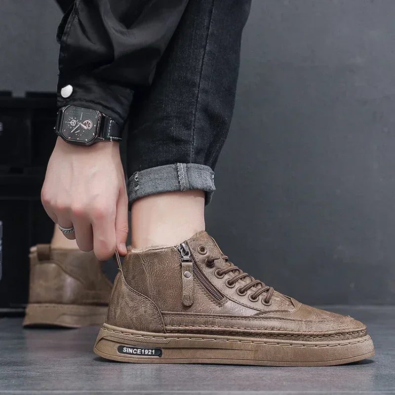 Berg – Herren Schneestiefel warmes Baumwollfutter mit Anti-Rutsch-Sohle