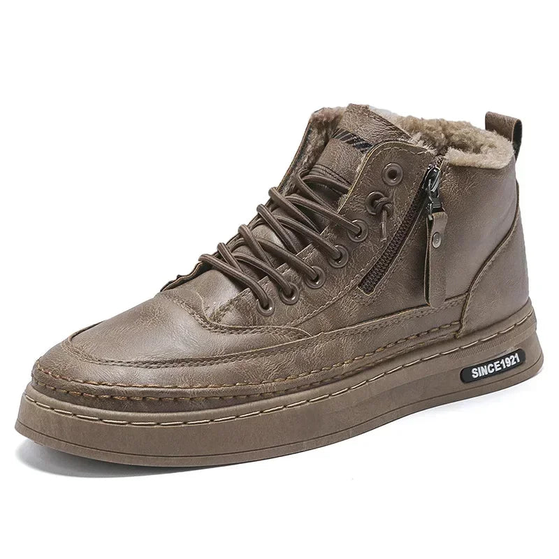 Berg – Herren Schneestiefel warmes Baumwollfutter mit Anti-Rutsch-Sohle