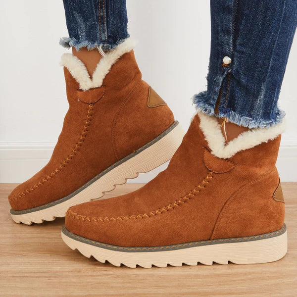 Madison - Les bottes en fourrure sont confortables en hiver !