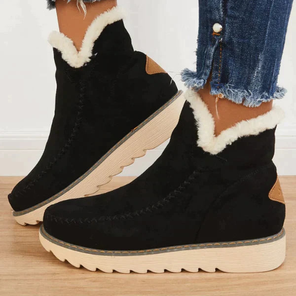 Madison - Les bottes en fourrure sont confortables en hiver !