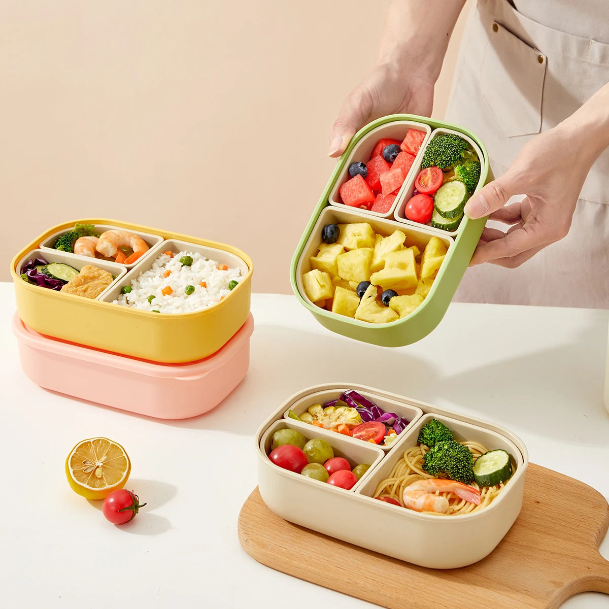 Brotdose Kinder – 3 Fächer und mikrowellengeeignet 2
