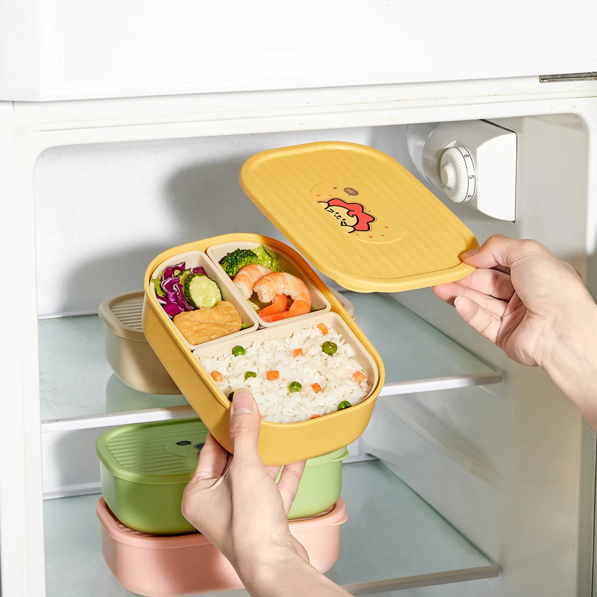 Brotdose Kinder – 3 Fächer und mikrowellengeeignet 4