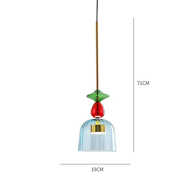 Bunte Pendelleuchte mit Verstellbarem Glasschirm für Esszimmer und Wohnzimmer 9