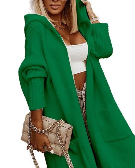 Cardigan lavorato a maglia morbido con cappuccio e apertura frontale - Bevin