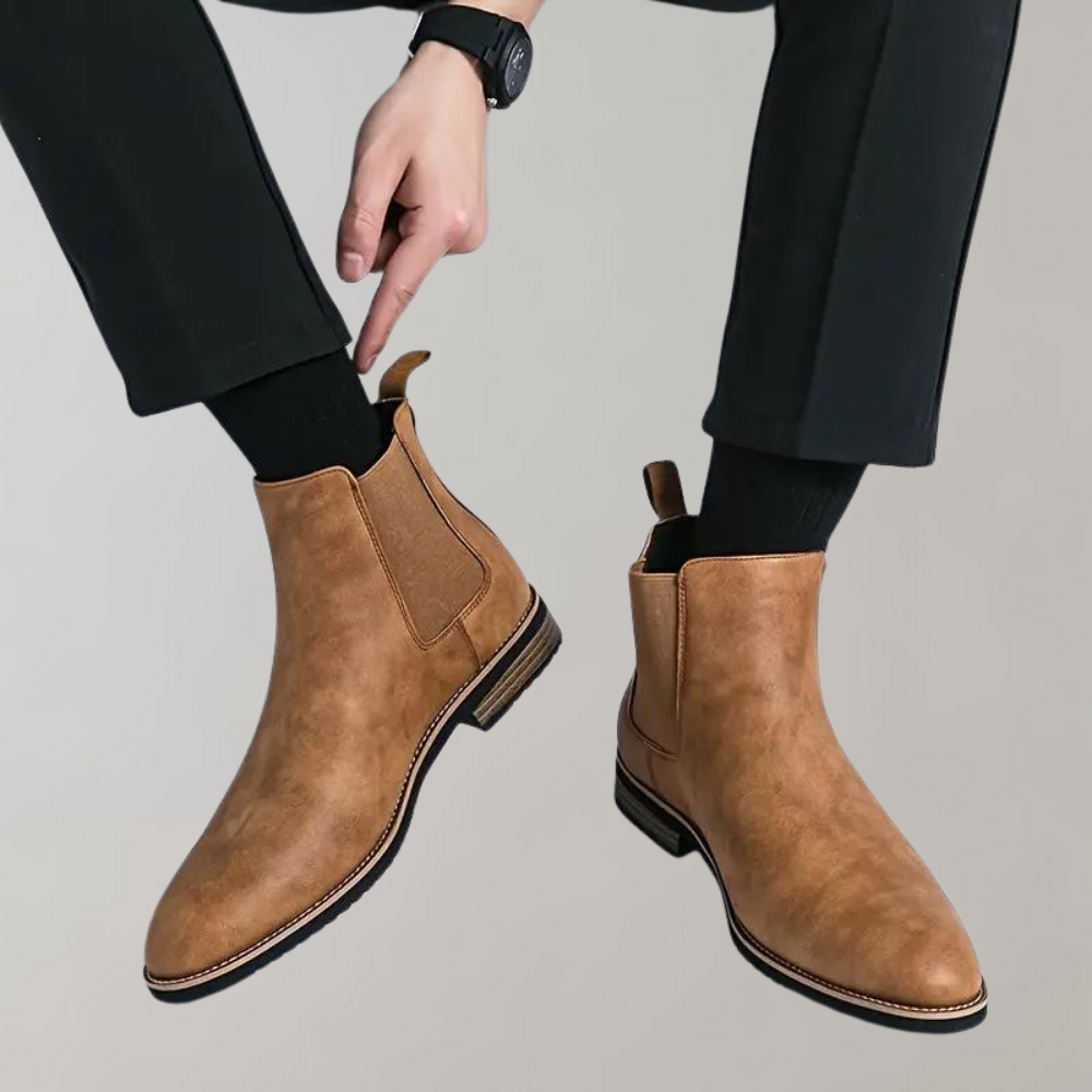 Stivali Chelsea con tacco alto per uomo