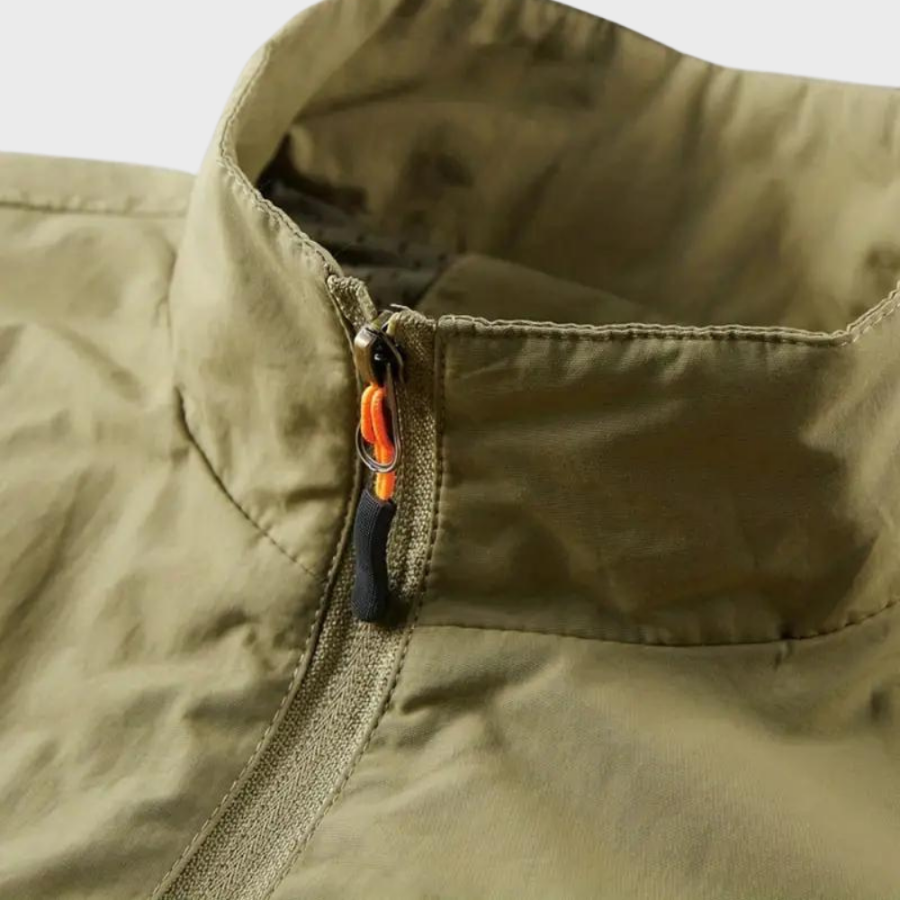 Gilet da uomo con più tasche con cerniera lampo